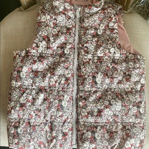 Baby Gap 4t floral puffer vest. Liberty style floral vest.
